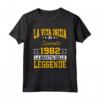 La Vita Inizia Ai Quaranta 1982 - Maglietta Compleanno per Uomo/Donna - Ideale Regalo per 40 Anni - Vintage
