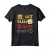 Eat Sleep Solve Repeat Rubik Cube - Cubo magico Maglietta per Uomini, Donne e Bambini - Regalo Compleanno Divertente