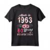 Made In 1963 - Regalo Floreale per 60 Anni - Maglietta Compleanno Donna - Limited Edition Vintage