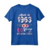 Made In 1963 - Regalo Floreale per 60 Anni - Maglietta Compleanno Donna - Limited Edition Vintage