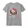 Just A Girl Who Loves Pugs - Regalo di Mamma Carlino Maglietta - Funny Pug Dog Graphic Tee for Kids, Youth, and Teen Girls