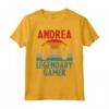 ANDREA Nome Regalo Personalizzato Divertente Gioco Geek Compleanno Maglietta - Idea Regalo Videogiochi - T-shirt Gamer Divertente e Unica