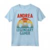 ANDREA Nome Regalo Personalizzato Divertente Gioco Geek Compleanno Maglietta - Idea Regalo Videogiochi - T-shirt Gamer Divertente e Unica