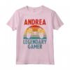 ANDREA Nome Regalo Personalizzato Divertente Gioco Geek Compleanno Maglietta - Idea Regalo Videogiochi - T-shirt Gamer Divertente e Unica
