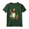 Gesù Cristo che Fuma Erba - Divertente Cannabis Mary Jane Maglietta per Stoner Religiosi - Ideale per il 420