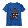 Hello Kitty Casa Infestata - Halloween Maglietta con Licenza Ufficiale HapTiger - Perfetta per Fan di Hello Kitty e Halloween