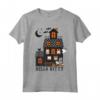 Hello Kitty Casa Infestata - Halloween Maglietta con Licenza Ufficiale HapTiger - Perfetta per Fan di Hello Kitty e Halloween