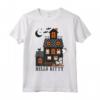 Hello Kitty Casa Infestata - Halloween Maglietta con Licenza Ufficiale HapTiger - Perfetta per Fan di Hello Kitty e Halloween