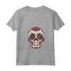Donna Divertente Teschio Messicano Sugar Skull Messico Maglietta con Collo a V - Ideale per El dia de los Muertos e Feste Messicane - Regalo Unico per Amanti del Messico