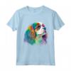 Colorato Cavalier King Charles Spaniel Dog Pop Art Tie Dye Maglietta - Ideale per Amanti dei Cani e Appassionati di Pop Art