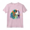 Colorato Cavalier King Charles Spaniel Dog Pop Art Tie Dye Maglietta - Ideale per Amanti dei Cani e Appassionati di Pop Art
