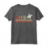 T-Shirt uomo Vintage Retro Divertente - Cowboy Cavallo Evolution Maglietta - Ideale regalo per gli Amanti del Cowboy