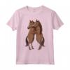 Cavallo Ragazza Donne Equitazione Maglietta - Leggera e Comoda - Amo i Cavalli
