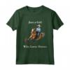 Just a Girl Who Loves Horses - Maglietta Equitazione Western per Donna Forte - Ideale per Regalo Amanti Cavalli