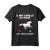 Il Mio Cavallo Mi Chiama - Maglietta Cavaliere per Amanti dei Cavalli - Ideale per Equitazione e Corse di Cavalli