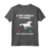 Il Mio Cavallo Mi Chiama - Maglietta Cavaliere per Amanti dei Cavalli - Ideale per Equitazione e Corse di Cavalli