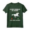 Il Mio Cavallo Mi Chiama - Maglietta Cavaliere per Amanti dei Cavalli - Ideale per Equitazione e Corse di Cavalli