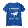 Il Mio Cavallo Mi Chiama - Maglietta Cavaliere per Amanti dei Cavalli - Ideale per Equitazione e Corse di Cavalli