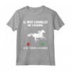 Il Mio Cavallo Mi Chiama - Maglietta Cavaliere per Amanti dei Cavalli - Ideale per Equitazione e Corse di Cavalli