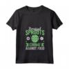 Donna Brussel Sprout Hater Club Essentials - Odio i Cavoletti di Bruxelles Maglietta con Collo a V - Accessori Divertenti per Odiare i Cavoletti di Bruxelles
