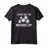 Everyday Im Brusselin - Cavoletti di Bruxelles Go Vegan Pun Designer Maglietta - Ideale per Regalo a Amanti del Fitness e Attivisti Vegetariani