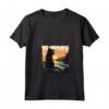 Black Cat Outfit Be Pawful Cats Summer Sunset Yellow Eyes Maglietta con Collo a V - Vestito Estivo per Amanti dei Gatti Neri - Ideale per Proprietari di Gatti Chantilly Tiffany e Bombay
