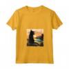 Black Cat Outfit Be Pawful Cats Summer Sunset Yellow Eyes Maglietta con Collo a V - Vestito Estivo per Amanti dei Gatti Neri - Ideale per Proprietari di Gatti Chantilly Tiffany e Bombay