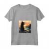 Black Cat Outfit Be Pawful Cats Summer Sunset Yellow Eyes Maglietta con Collo a V - Vestito Estivo per Amanti dei Gatti Neri - Ideale per Proprietari di Gatti Chantilly Tiffany e Bombay