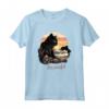 Black Cat Outfit Be Pawful - Sunset Cat Beach Maglietta Estiva - Abito Gatto Nero con Arte Spiaggia Gatti