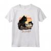Black Cat Outfit Be Pawful - Sunset Cat Beach Maglietta Estiva - Abito Gatto Nero con Arte Spiaggia Gatti