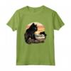 Black Cat Yellow Eyes Chantilly Bombay Cats Summer Sunset Maglietta - Vestito Estivo per Gatti Neri a Tema Tramonto sulla Spiaggia