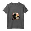 Black Cat Yellow Eyes Chantilly Bombay Cats Summer Sunset Maglietta con Collo a V - Vestito Estivo per Gatti Neri - Ideale per Amanti dei Gatti