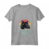 Chantilly-Tiffany Cat Mom - Divertente battito cardiaco retrò con gatti vintage Maglietta con Collo a V - Ideale per Amanti dei Gatti - Acquista Maglietta Unica per Regalo