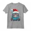 T-shirt Chantilly Tiffany Cat con Grafica Natalizia - Regalo Divertente di Natale per Uomo, Donna e Bambini