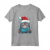 T-shirt con Grafica Natalizia Chantilly Tiffany Cat - Regalo Divertente di Natale per Uomo e Donna - Ideale per Tutti gli Amanti del Vintage