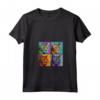 Donna Chausie Cat Pop Art Design - Maglietta Colorata con Collo a V - Il Regalo Perfetto per gli Amanti dei Chausie Cat