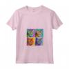 Donna Chausie Cat Pop Art Design - Maglietta Colorata con Collo a V - Il Regalo Perfetto per gli Amanti dei Chausie Cat