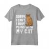 Scusa I Cant I Have Plans Con Il mio Chausie Cat Maglietta - Regalo Divertente per Amanti dei Gatti - Ideale per Amici e Familiari