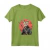 Donna Chausie Cat giapponese Samurai Kawaii Ninja Cat Maglietta con Collo a V - Design Unico Gatto e Cultura Giapponese - Acquista Online