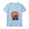 Donna Chausie Cat giapponese Samurai Kawaii Ninja Cat Maglietta con Collo a V - Design Unico Gatto e Cultura Giapponese - Acquista Online