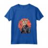 Donna Chausie Cat giapponese Samurai Kawaii Ninja Cat Maglietta con Collo a V - Design Unico Gatto e Cultura Giapponese - Acquista Online
