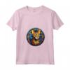 Chausie - Maglietta con Collo a V in Vetro Colorato, Design Gatto - Celebra l'Amore e la Devozione per i Nostri Amici Felini
