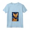 Donna Chausie Cat Notte Stellata Pittura Uomini Donne Bambini - Maglietta con Collo a V per gli Amanti dei Gatti - Regalo Carino per Natale o Compleanni