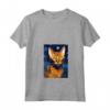 Donna Chausie Cat Notte Stellata Pittura Uomini Donne Bambini - Maglietta con Collo a V per gli Amanti dei Gatti - Regalo Carino per Natale o Compleanni