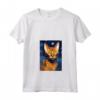 Donna Chausie Cat Notte Stellata Pittura Uomini Donne Bambini - Maglietta con Collo a V per gli Amanti dei Gatti - Regalo Carino per Natale o Compleanni