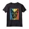 Chausie Cat Ritratto Vintage Style Mamma Papà Maglietta - Regalo Ideale per Amanti dei Gatti - Compleanni e Altre Occasioni