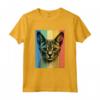 Chausie Cat Ritratto Vintage Style Mamma Papà Maglietta - Regalo Ideale per Amanti dei Gatti - Compleanni e Altre Occasioni