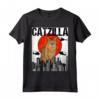 Divertente Vintage Giapponese Catzilla Chausie Cat Maglietta - Il Regalo Perfetto per Amanti dei Gatti e Amici a Quattro Zampe