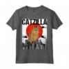 Divertente Vintage Giapponese Catzilla Chausie Cat Maglietta - Il Regalo Perfetto per Amanti dei Gatti e Amici a Quattro Zampe
