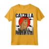 Divertente Vintage Giapponese Catzilla Chausie Cat Maglietta - Il Regalo Perfetto per Amanti dei Gatti e Amici a Quattro Zampe